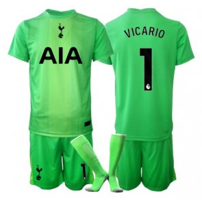 Tottenham Hotspur Guglielmo Vicario #1 Portiere Prima Maglia Bambino 2025-26 Manica Corta (+ Pantaloni corti)